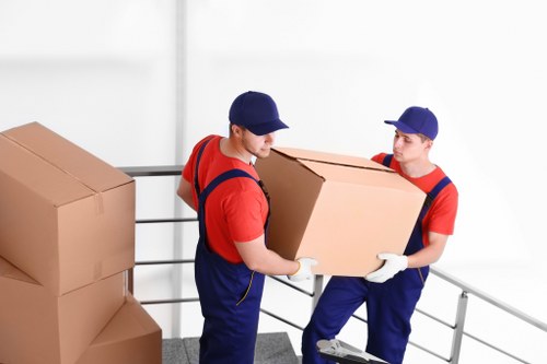 Loading and moving service terms with a van and boxes