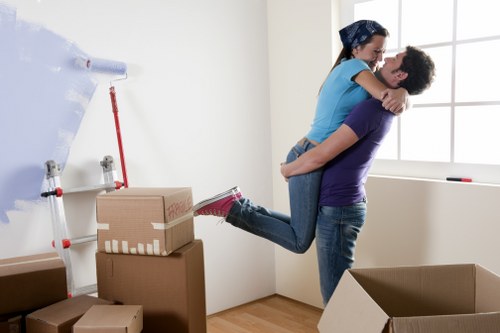Organised moving boxes and protective supplies in Ladbrokegrove