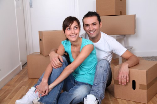 Packing supplies and organised boxes for flat removals in Ladbrokegrove