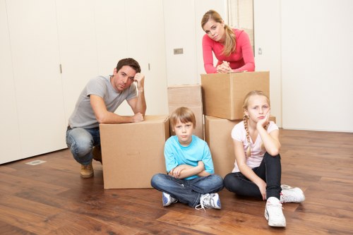 Careful loading of household items for a local West London removal