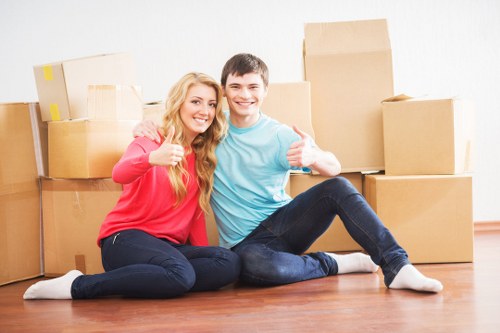 Packing and moving office equipment in a local commercial property