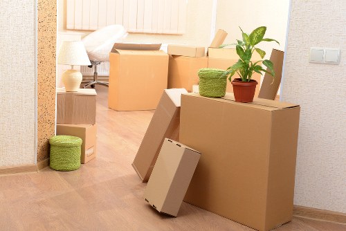 Professional movers completing a safe and secure van loading process