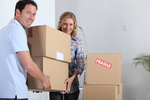 Careful packing materials and labeled boxes prepared for relocation in Ladbrokegrove